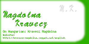 magdolna kravecz business card